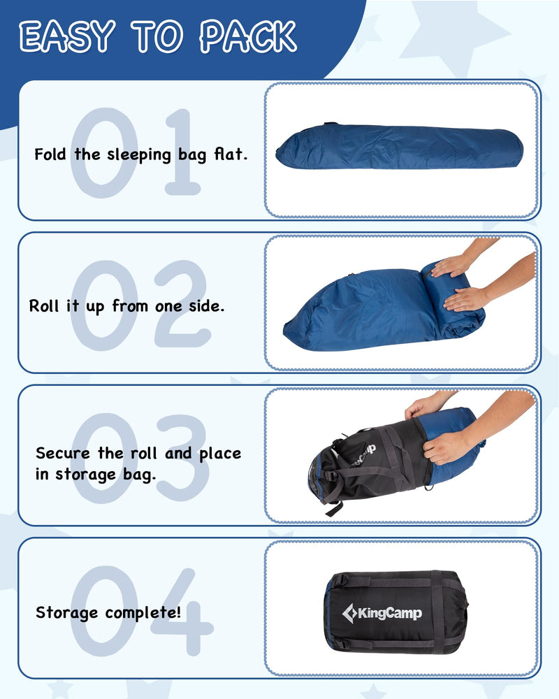 Load image into Gallery viewer, KingCamp Kids Mummy Sleeping Bag Easy to Pack and Storage
