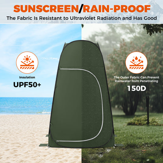 KingCamp MARASUSA POP Instant Privacy Tent | Pop-Up Camping Shower Tent with UPF50+ Sun Protection, Portable Changing Room & Toilet Shelter for Beach, Camping & Outdoor Events
