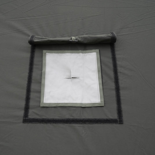 KingCamp MOUNTAIN IN C5 Canvas Hot Tent Green 5-6 Person Cabin Tent with Stove Jack, Waterproof & Windproof for 4-Season Camping