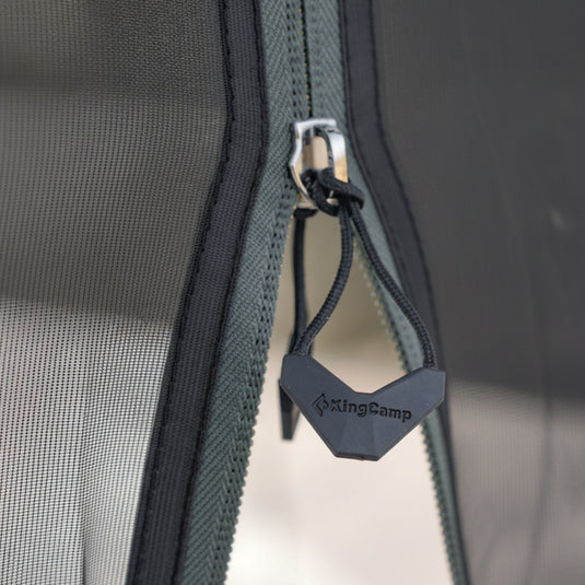 KingCamp MOUNTAIN IN C5 Canvas Hot Tent Green 5-6 Person Cabin Tent with Stove Jack, Waterproof & Windproof for 4-Season Camping