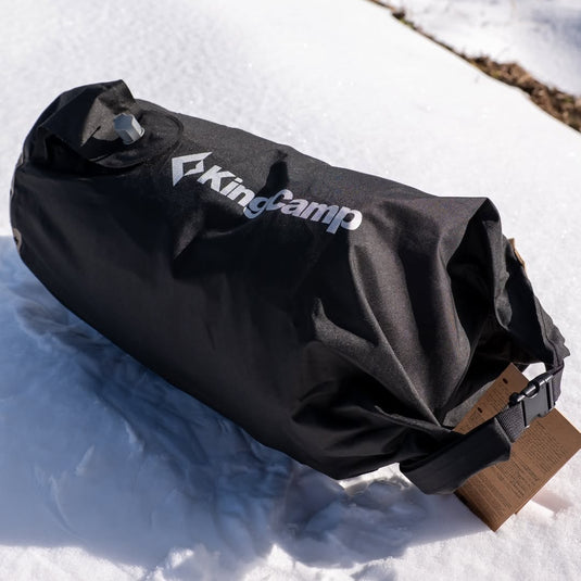 KingCamp Memory Foam Hybrid Sleeping Mat | R-Value 4.9, 4-Season Insulated Camping Pad with 50D 4-Way Stretch Fabric & Pump Sack | Ultra-Silent, 3.9" Thick for Car & Tent Camping