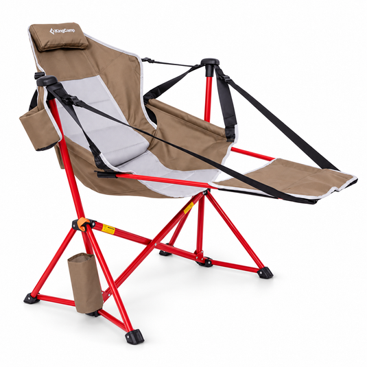 KingCamp ORCHID C20 Folding Rocking Chair Hammock Camping Chair Brown