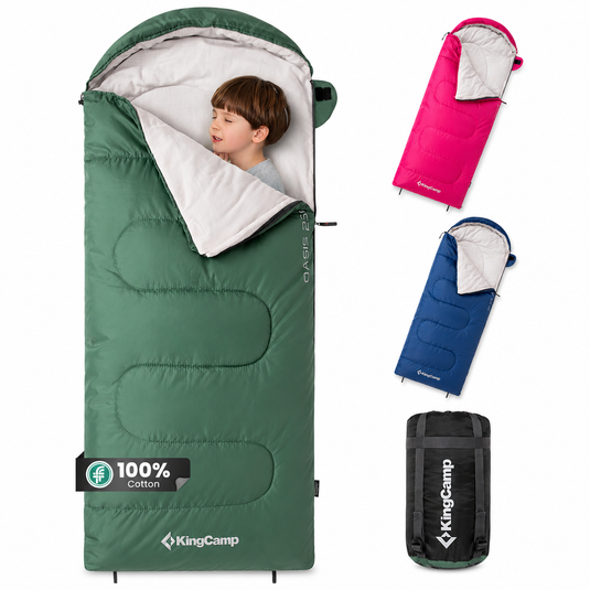 KingCamp Oasis 250S+ Kids Sleeping Bag Green