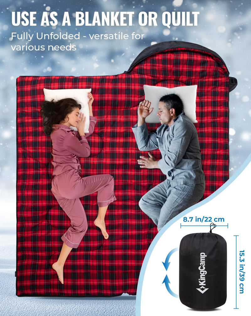 Load image into Gallery viewer, KingCamp Oasis C 250 Sleeping Bag Left and Right can Connection

