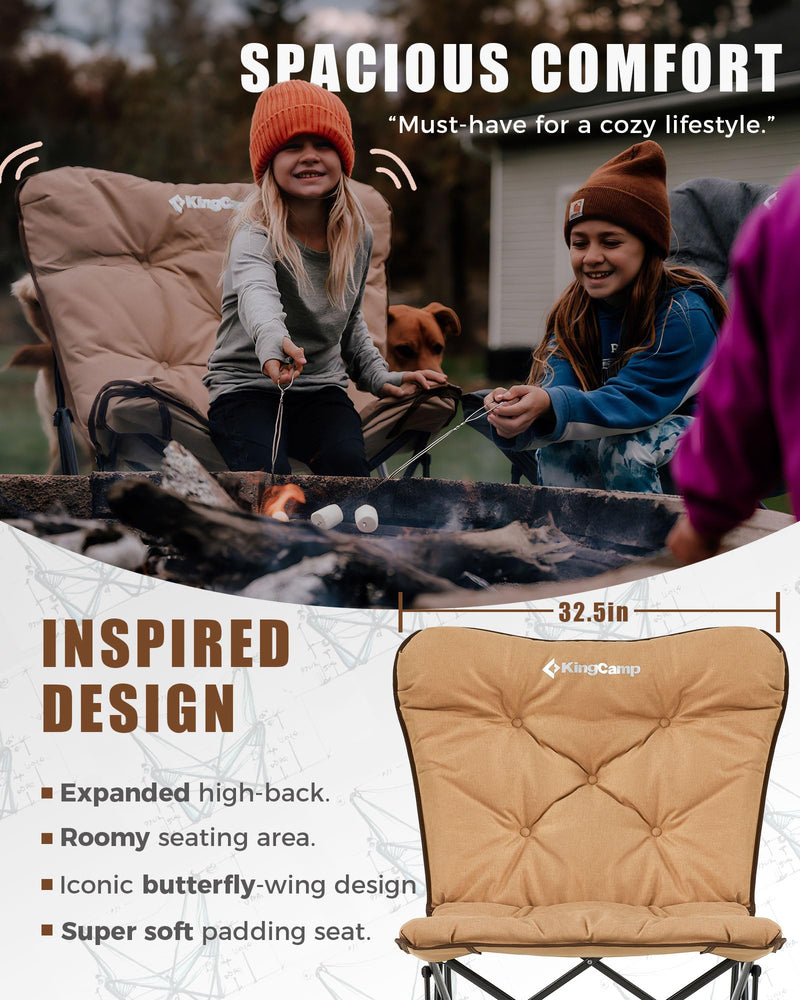 Load image into Gallery viewer, KingCamp Oversized Butterfly Camping Chair Spacious and Comfort
