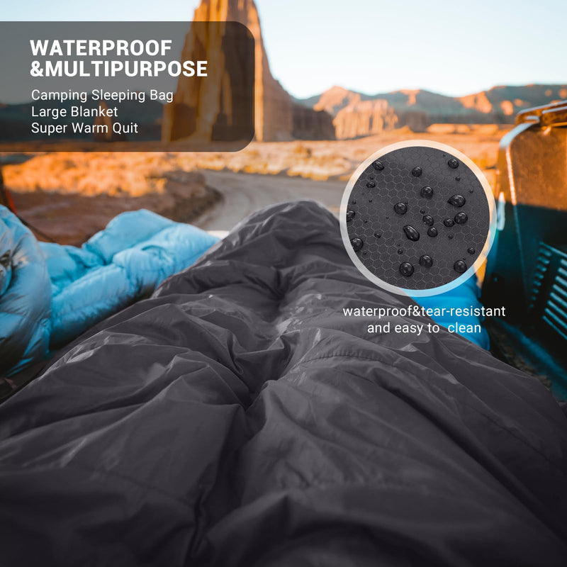 Load image into Gallery viewer, KingCamp Queen Size Double Sleeping Bag&nbsp;– the ultimate&nbsp;2-person sleeping bag&nbsp;designed for couples, families
