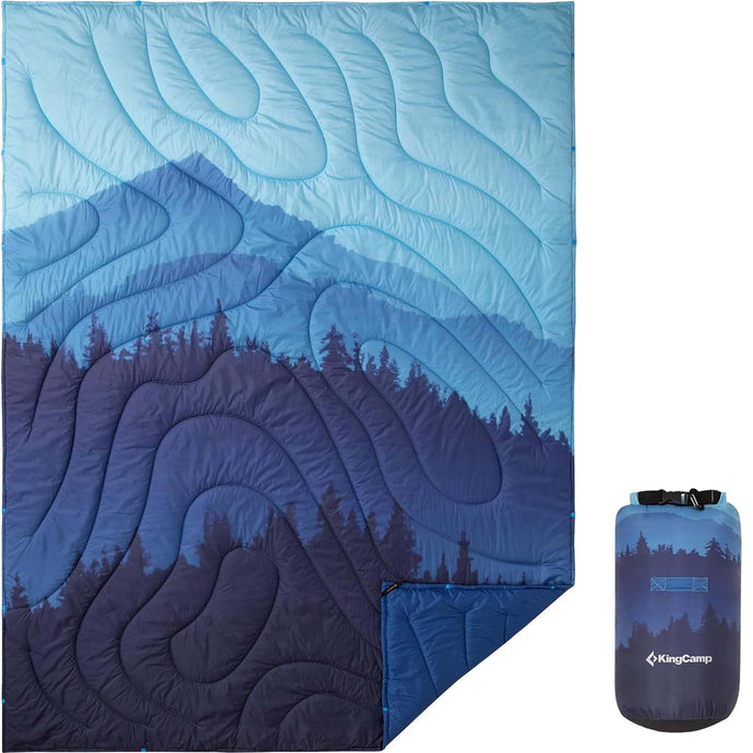 KingCamp SMART 150 XL Ultralight Camping Blanket – Packable, Wearable & Water-Repellent for Outdoor & Stadium Use