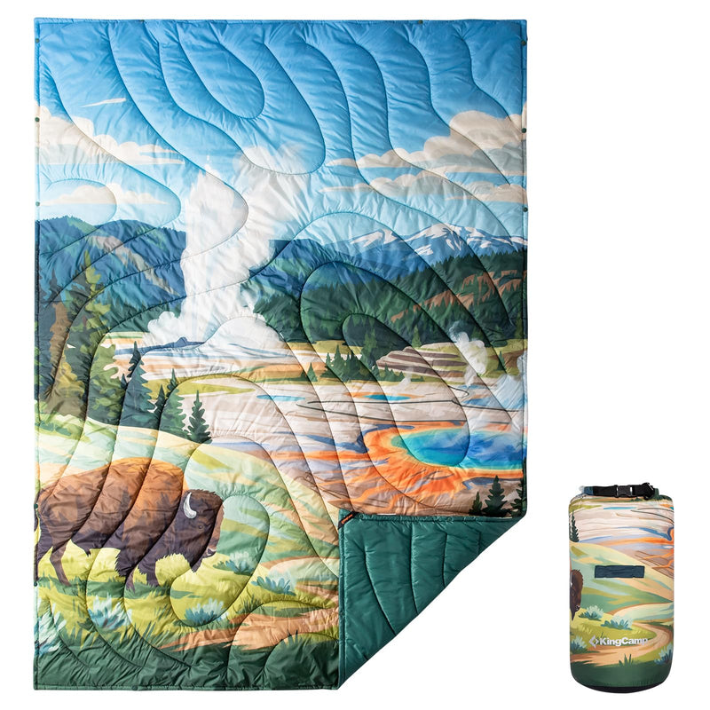 Load image into Gallery viewer, KingCamp SMART 150 XL Ultralight Camping Blanket – Packable, Wearable &amp; Water-Repellent for Outdoor &amp; Stadium Use Prism

