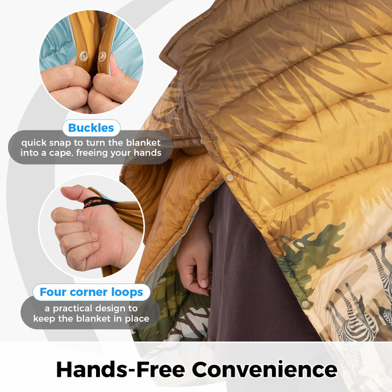 Load image into Gallery viewer, KingCamp SMART 150 XL Ultralight Camping Blanket – Packable, Wearable &amp; Water-Repellent for Outdoor &amp; Stadium Use Savan
