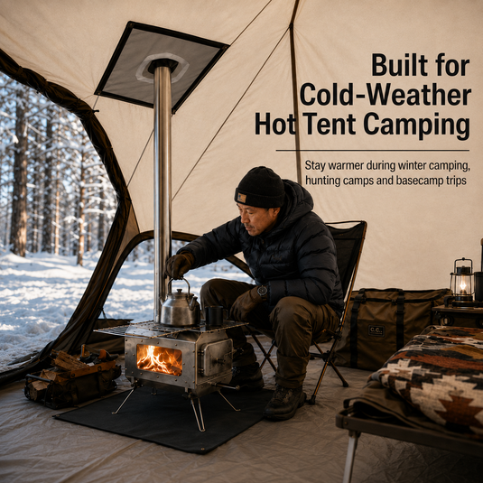 KingCamp SUREFIRE L2 Hot Tent Stove, Large Stainless Steel Wood Burnin – BRoadout