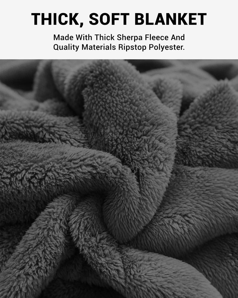 Load image into Gallery viewer, KingCamp Sherpa Sleeping Bag Blanket | 2-in-1 for Camping, Car &amp; Home | Lightweight &amp; Packable
