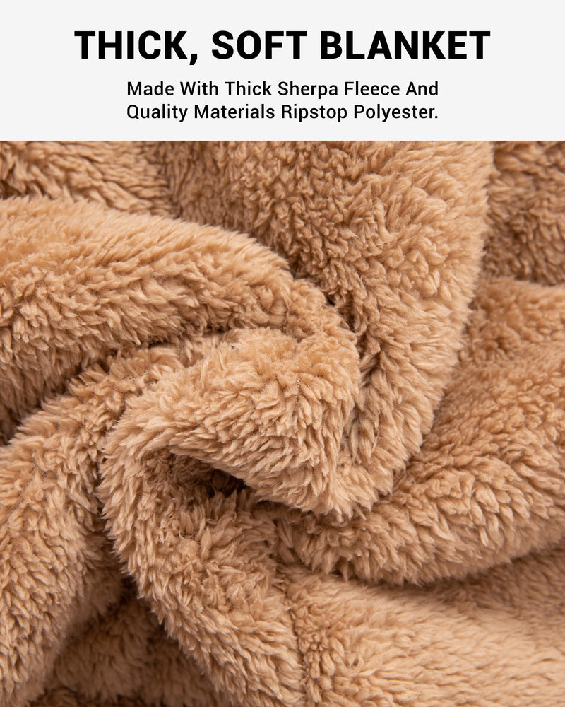 Load image into Gallery viewer, KingCamp Sherpa Sleeping Bag Blanket | 2-in-1 for Camping, Car &amp; Home | Lightweight &amp; Packable
