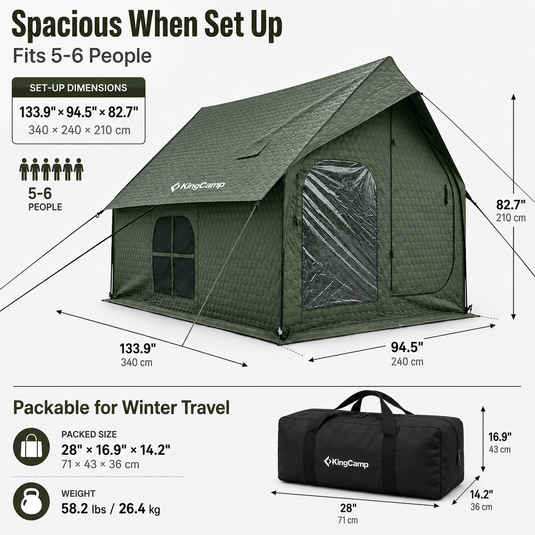 KingCamp SnowHouse 5 Insulated Hot Tent