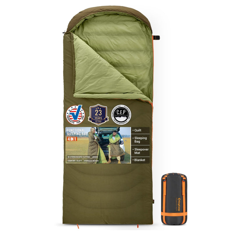 Load image into Gallery viewer, KingCamp Ultralight Down 0 Sleeping Bag with Compression Sack
