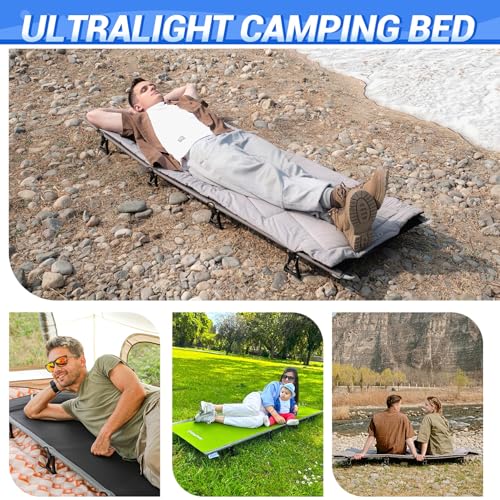 Load image into Gallery viewer, KingCamp Ultralight Folding Camping Cot – 4.9 lb Portable Camp Bed for Backpacking &amp; Travel

