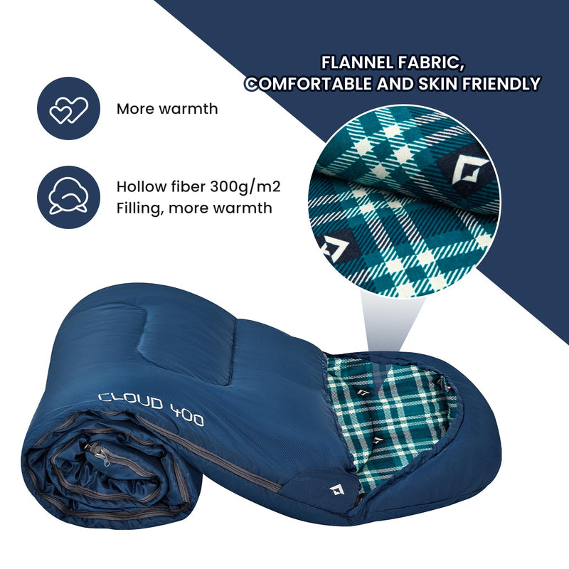 Load image into Gallery viewer, KingCamp Versatile All-Season Sleeping Bag for Adults – 300g Insulated, Waterproof &amp; Extra Wide, Converts to Double with Zipper Link System for Camping, Hiking, Backpacking

