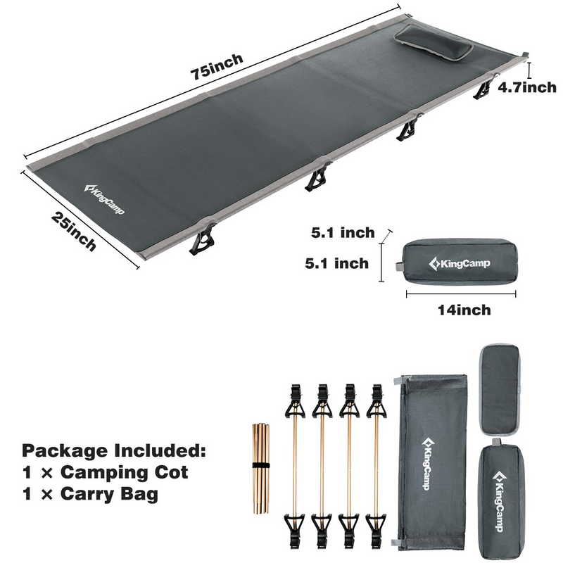 Load image into Gallery viewer, KingCamp Oversized Folding Camping Cots
