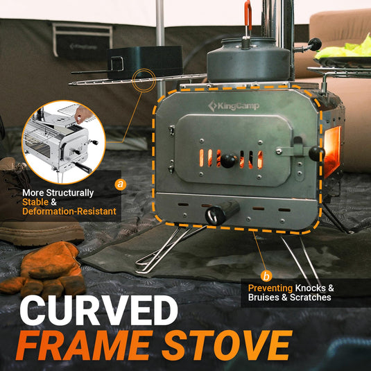 KingCamp Surefire Stove Stainless Steel Frame Hot Tent Stove