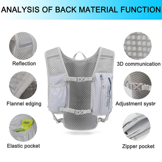 INOXTO Hydration Vest Backpack with 1.5L bag Unisex