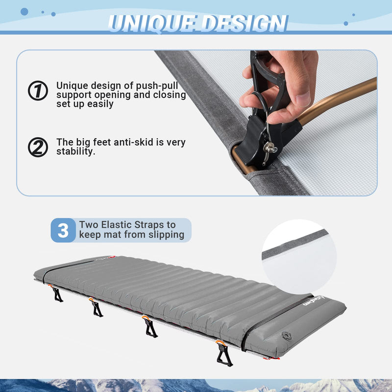 Load image into Gallery viewer, ATEPA Lectulo Ultralight Folding Cot Camping Cot
