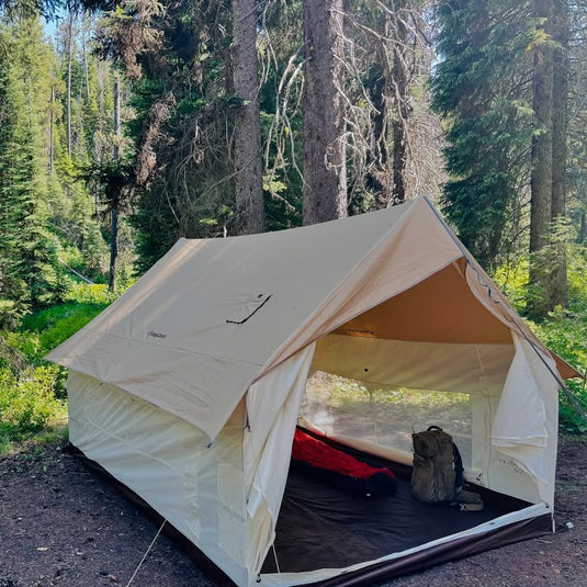 KingCamp MOUNTAIN IN C2 Canvas Cabin Tent with Stove Jack 8' x 11'