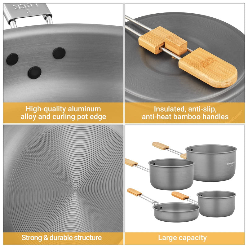 Load image into Gallery viewer, KingCamp NIGHTSTALKER Cookware Set Mess Tin
