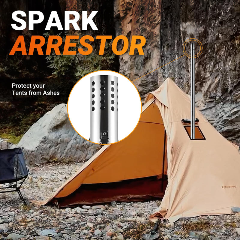Load image into Gallery viewer, KingCamp Surefire Stove Stainless Steel Frame Hot Tent Stove M
