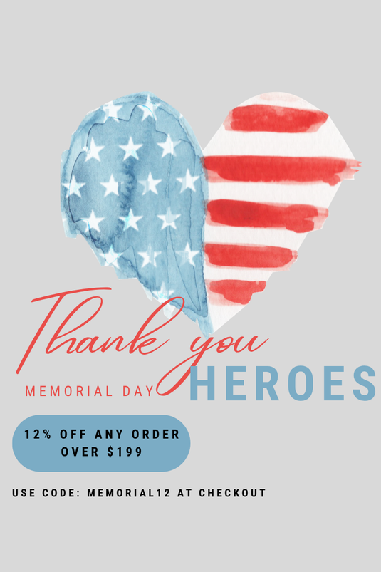 Memorial Day Savings 12% Off Over $199