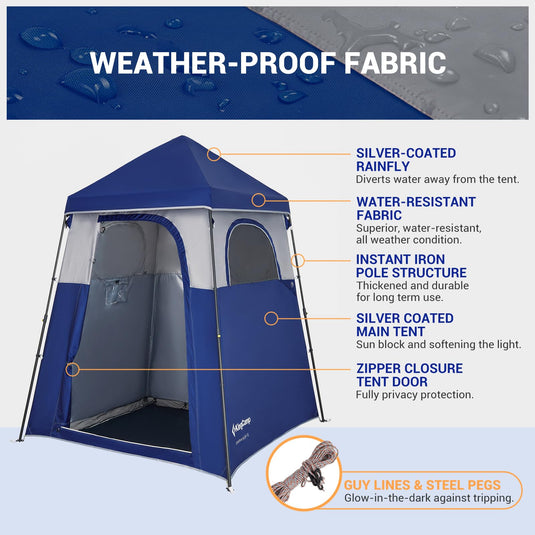 KingCamp Outdoor Shower Tents for Camping, Portable Instant Pop Up Privacy Tent