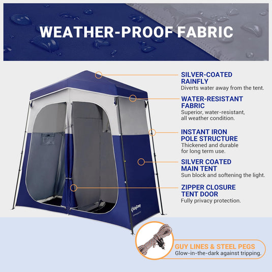 KingCamp Outdoor Shower Tents for Camping Portable Instant Pop Up Privacy Tent