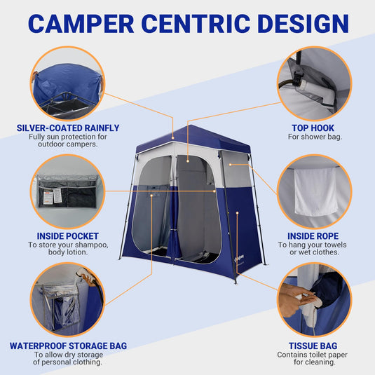 KingCamp Outdoor Shower Tents for Camping Portable Instant Pop Up Privacy Tent