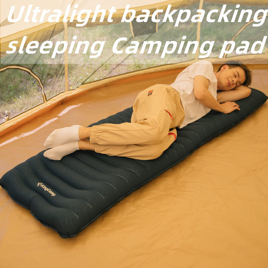 KingCamp Self Inflating Sleeping Pad for Camping with Built-in Pillow