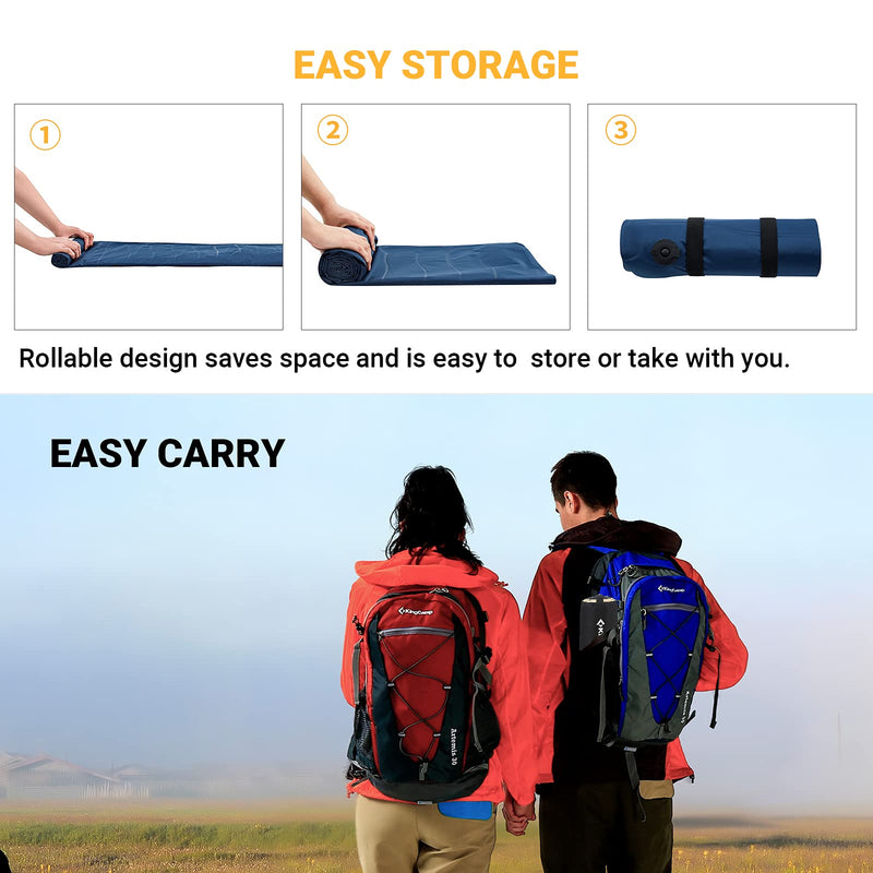 Load image into Gallery viewer, KingCamp Self Inflating Sleeping Pad for Camping with Built-in Pillow
