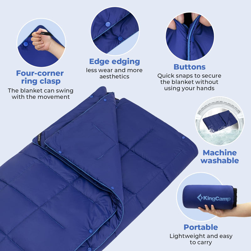 Load image into Gallery viewer, KingCamp Lightweight Camping Blanket Packable Blanket Water Repellent
