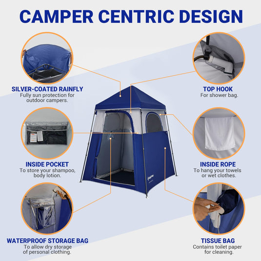 KingCamp Outdoor Shower Tents for Camping Portable Instant Pop Up Privacy Tent