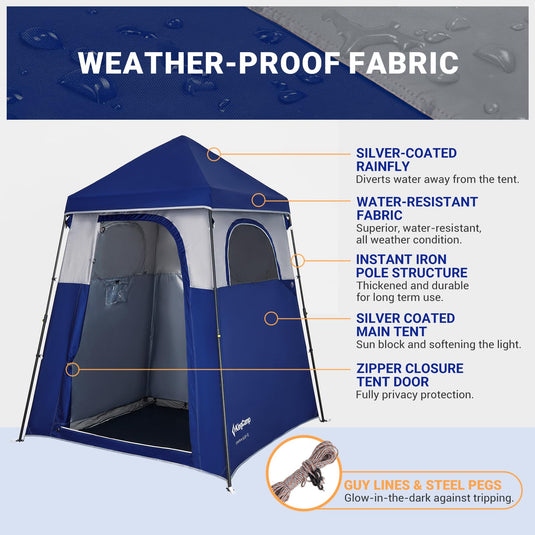 KingCamp Outdoor Shower Tents for Camping Portable Instant Pop Up Privacy Tent