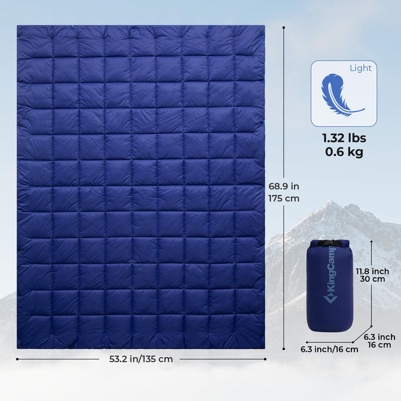 Load image into Gallery viewer, KingCamp Fluffy and Warm Camping Blanket Navy

