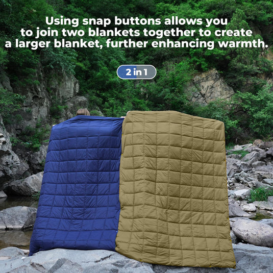 KingCamp Fluffy and Warm Camping Blanket Navy
