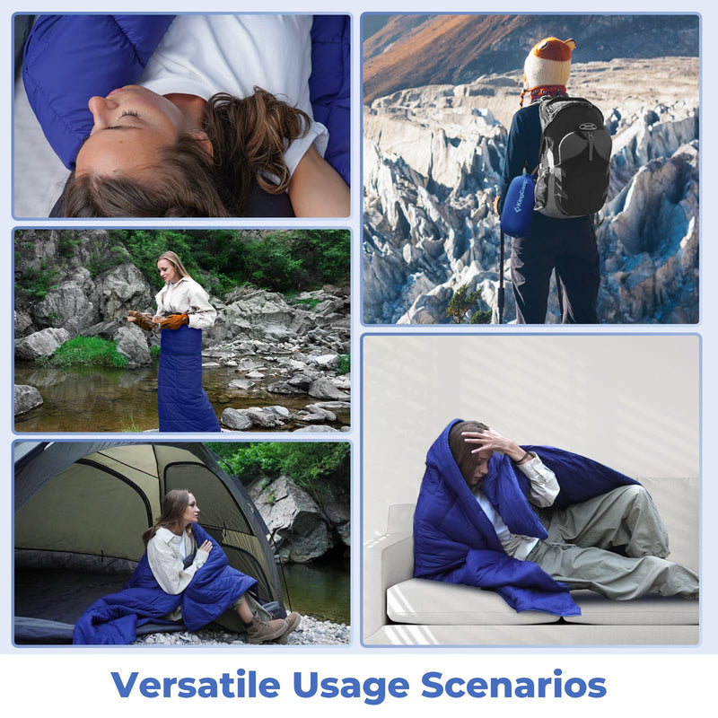 Load image into Gallery viewer, KingCamp Fluffy and Warm Camping Blanket Navy

