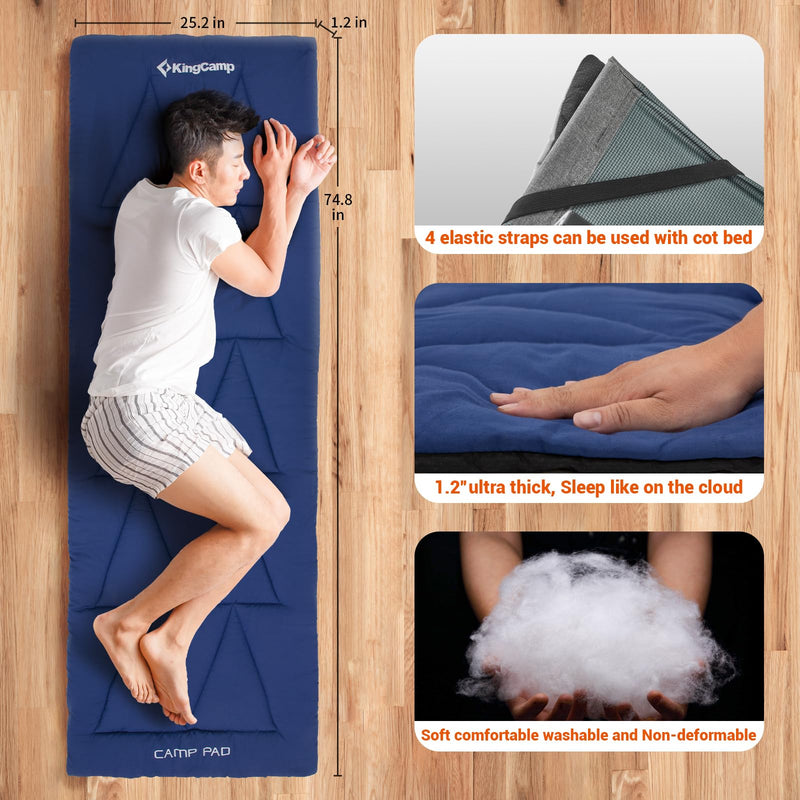 Load image into Gallery viewer, KingCamp Padded Mat CAMP PAD Camping Cot Pad
