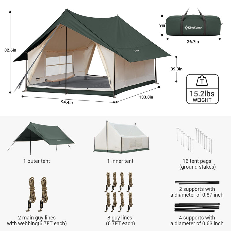 Load image into Gallery viewer, KingCamp Mountain In C2 Cabin Tent
