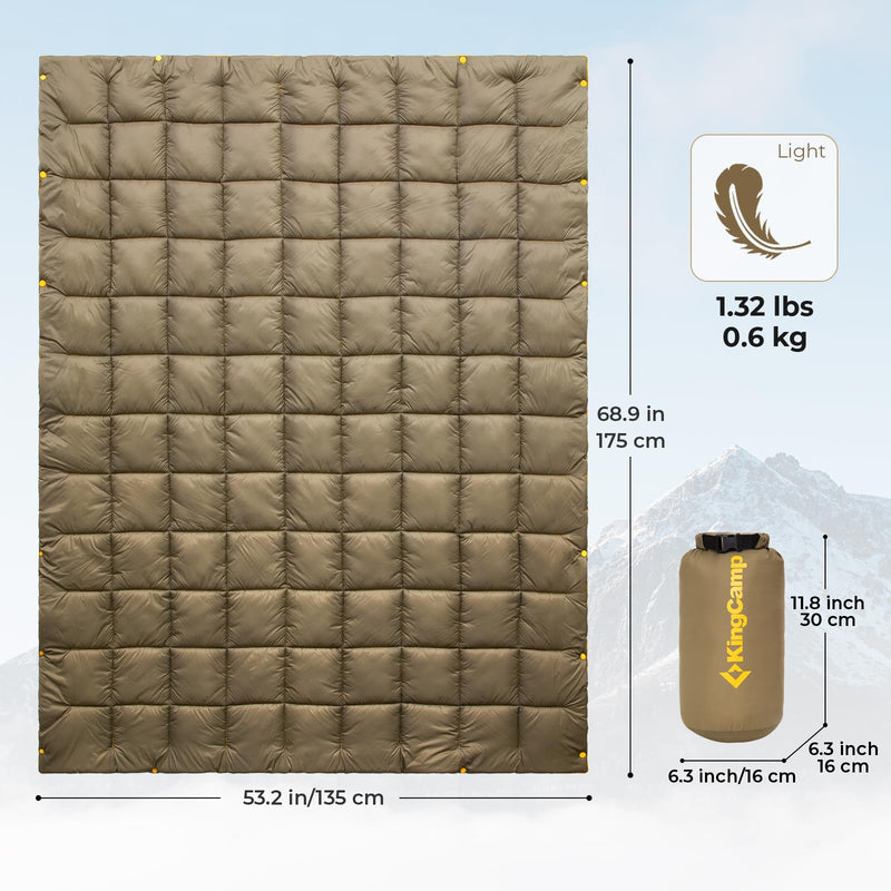 Load image into Gallery viewer, KingCamp Ultra Light Camping Blanket Olive
