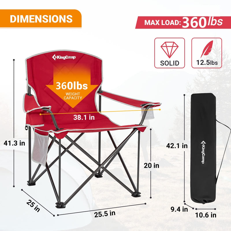 Load image into Gallery viewer, KingCamp XL Armschair of 2 Extra-Large Folding Chair
