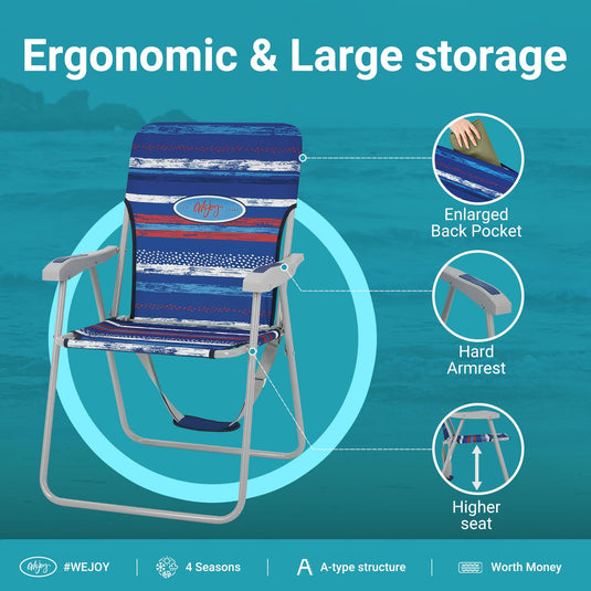 WEJOY Tall Beach Chair Tall Beach Chair