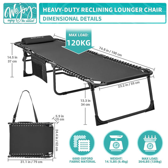 WEJOY 3-Folding Lounge Chair