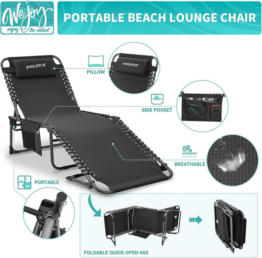 WEJOY 3-Folding Lounge Chair Set of 2