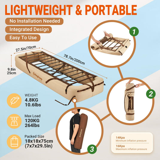 KingCamp AIR MATRESS BASE OAK P10