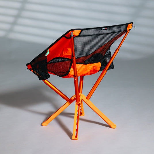 Sitpack Campster 2 Backpacking Chair, 5S Quick Set-up Lightweight Portable Camping Chair Folding Compact Small Beach Seat for Adults with Aluminum Frame & Carry Bag for Outdoor Hiking Travel, Orange