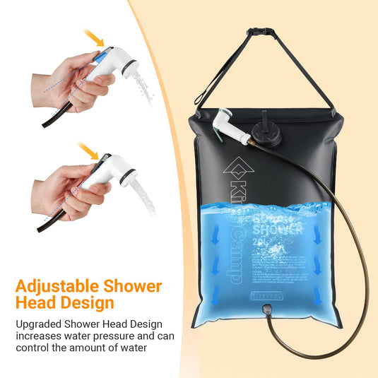 KingCamp Solar Shower Adjustable Shower