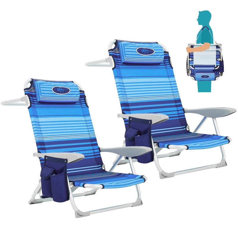 Load image into Gallery viewer, WEJOY Adjustable Beach Chair Set of 2
